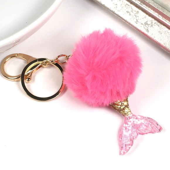 Mermaid Tail Fluffy Charm (1) - Picture 4 of 5
